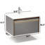 Meuble-lavabo mural à 1 tiroir l 32 po x P 18 po Lil en chêne Karson avec comptoir en céramique blanche et lumière DEL