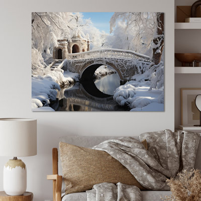 Snowy Bridges, reproduction d'art sur toile