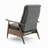 Wood Arm Push Back Recliner