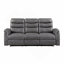 Ensemble de canapé inclinable 3 pièces gris