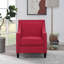 Fauteuil d'appoint Hilga Erica avec garniture cloutée chromée-722825225