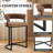 Modern Velvet Bar Stools With Barrel Backrest, Upholstered Seat, And Metal Footrest – 25.6-inch Seat Height, Ideal For Counters, Home Bars, And Kitchen Islands-920485331-917033250-935249911