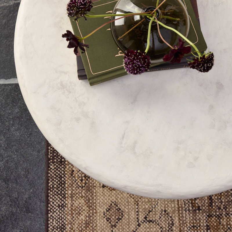 Janice End Table, Textured Lunar Concrete
