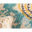 Tapis décoratif géométrique bleu Estelle-40277993