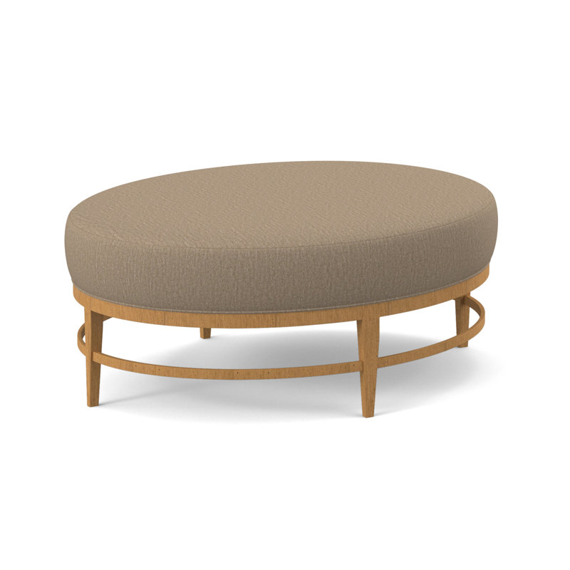 Elliptic Oval Ottoman, Amber, Venice Navy 100% Polyester