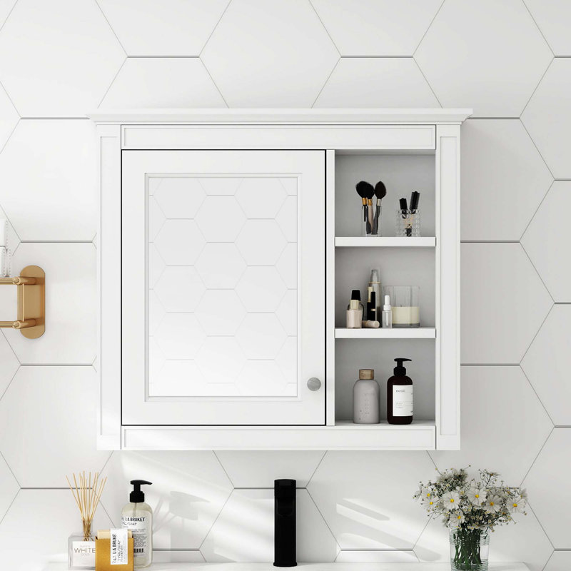 Wall Mounted Bathroom Storage Cabinet, White