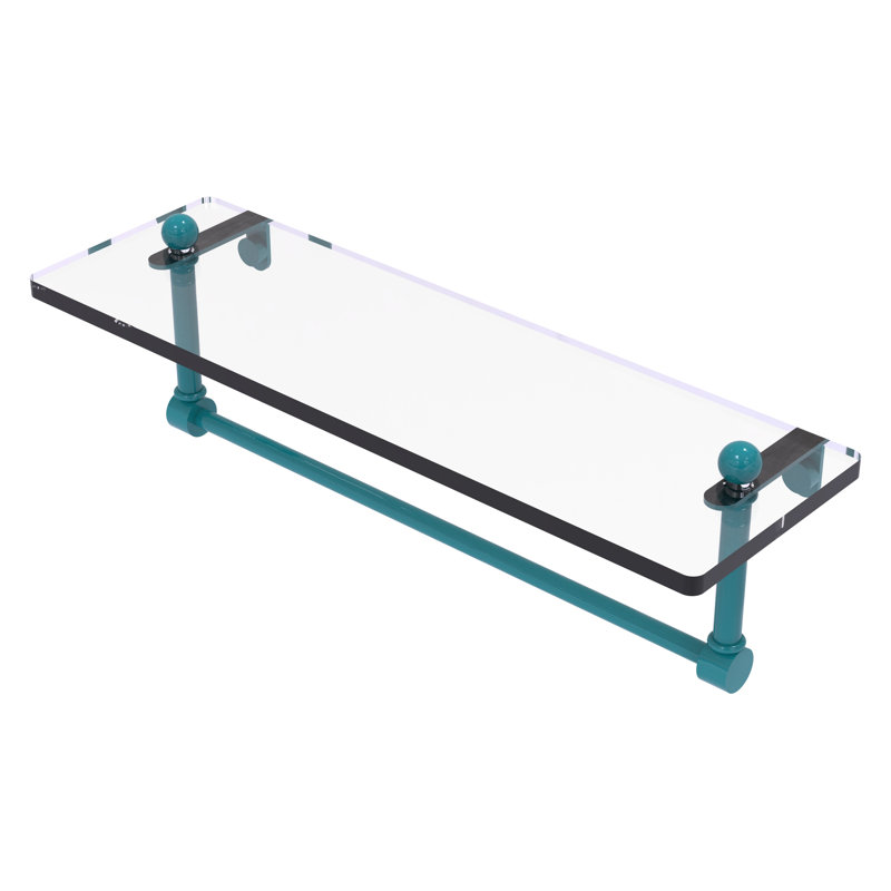 Tablette flottante avec barre à serviettes Prestige Regal, H 5 po x l 16 po x P 5 po, Bleu sarcelle Glokzin