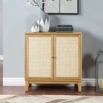 Buffet Cabinet With Storage,Storage Cabinet With Natural Rattan Decorated Doors,Rattan Cabinet With Adjustable Shelf,Sideboard For Living Room,Kitchen -  Bayou Breeze, 1FF27E84F69C4A558AE81D63BA6F479D