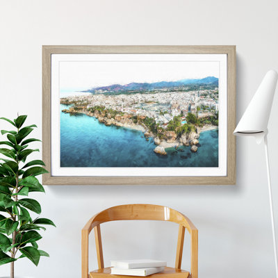 Coastline of Nerja in Spain - Picture Frame Graphic Art