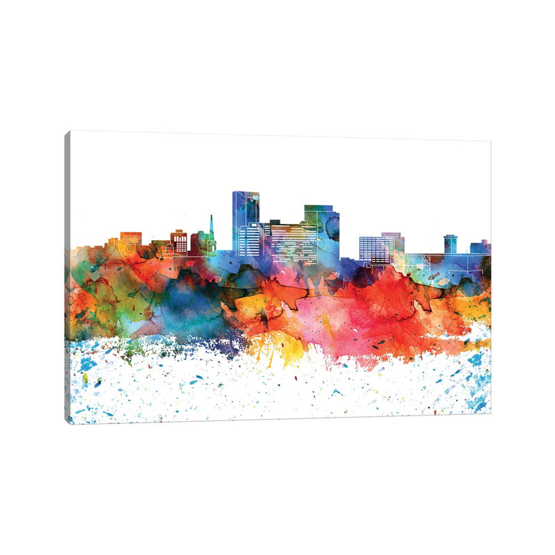 Lexington Skyline by WallDecorAddict - Wrapped Canvas Painting, 20.32 cm H x 30.48 cm W