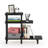 3-Tier Sofa Side Table in Espresso/Black