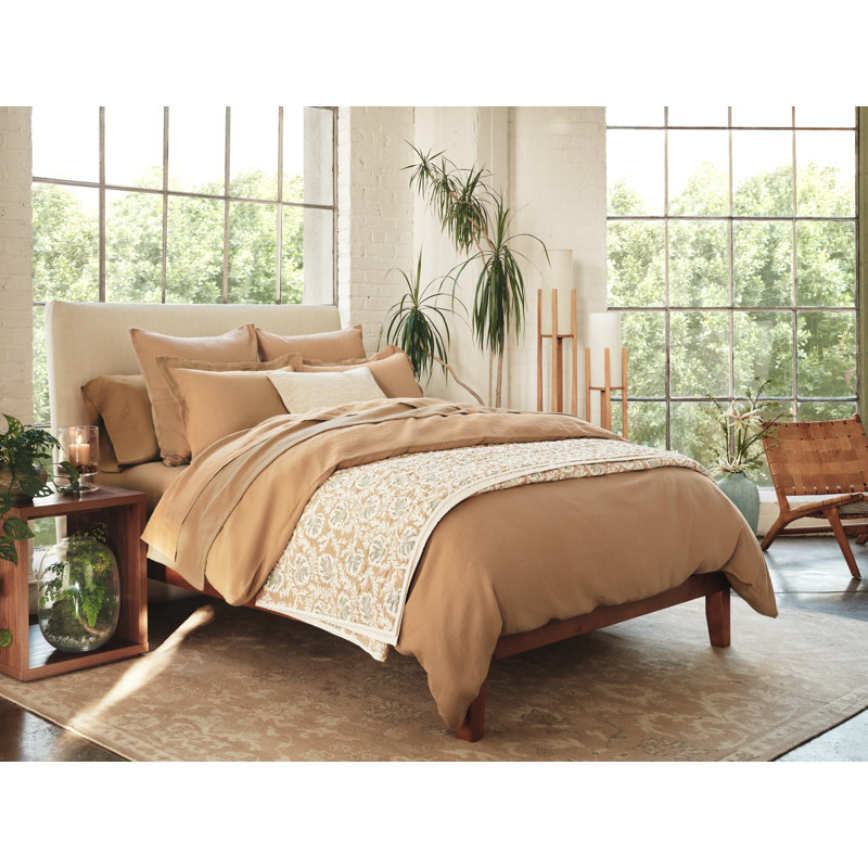 Coyuchi Organic Relaxed Linen Sham, King, Doe