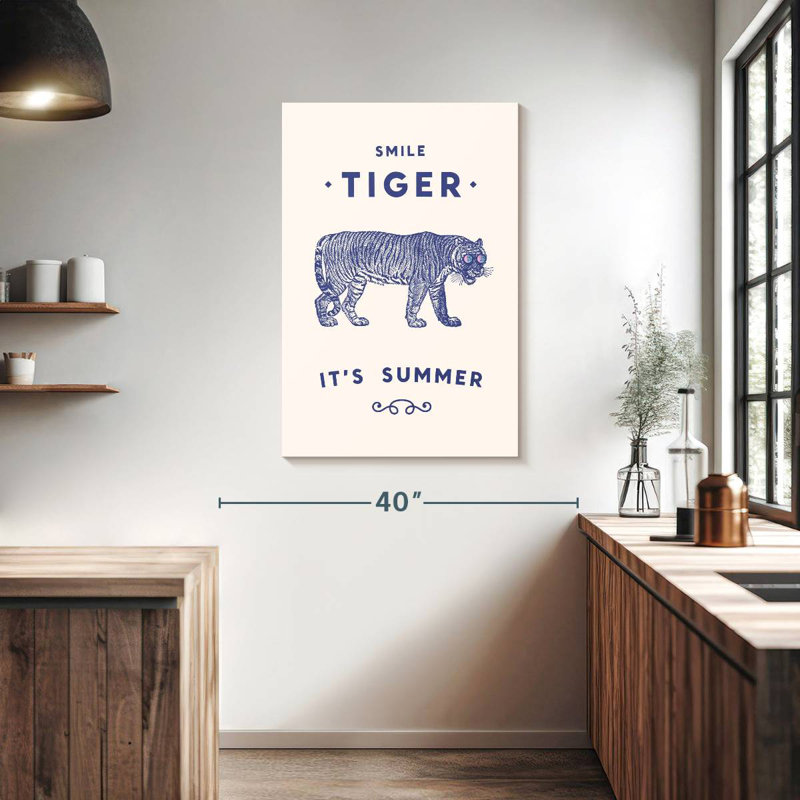 Brampt Smile Tiger It's Summer, 39" H x 26" W