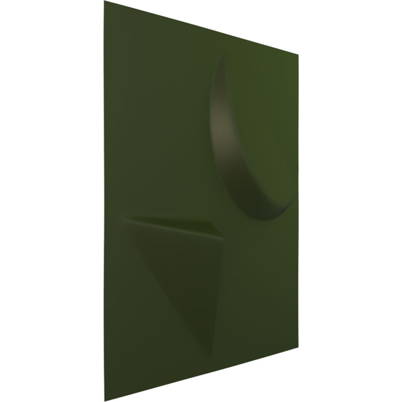 L 11 7/8 po x H 11 7/8 po Panneau mural décoratif 3D EnduraWall Apollo, vert canyon satiné UltraCover (couvre 0,98 pi2)