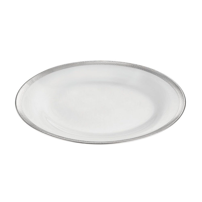 Smith Handmade Porcelain Dinner Plate, Platinum