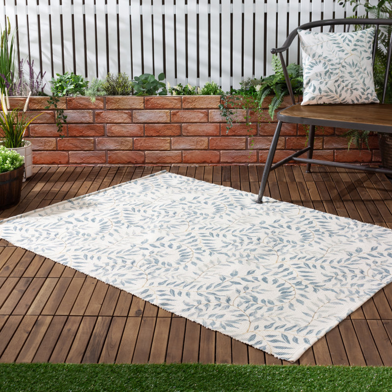 Vinea Indoor / Outdoor Floral Green Square Throw Cushion