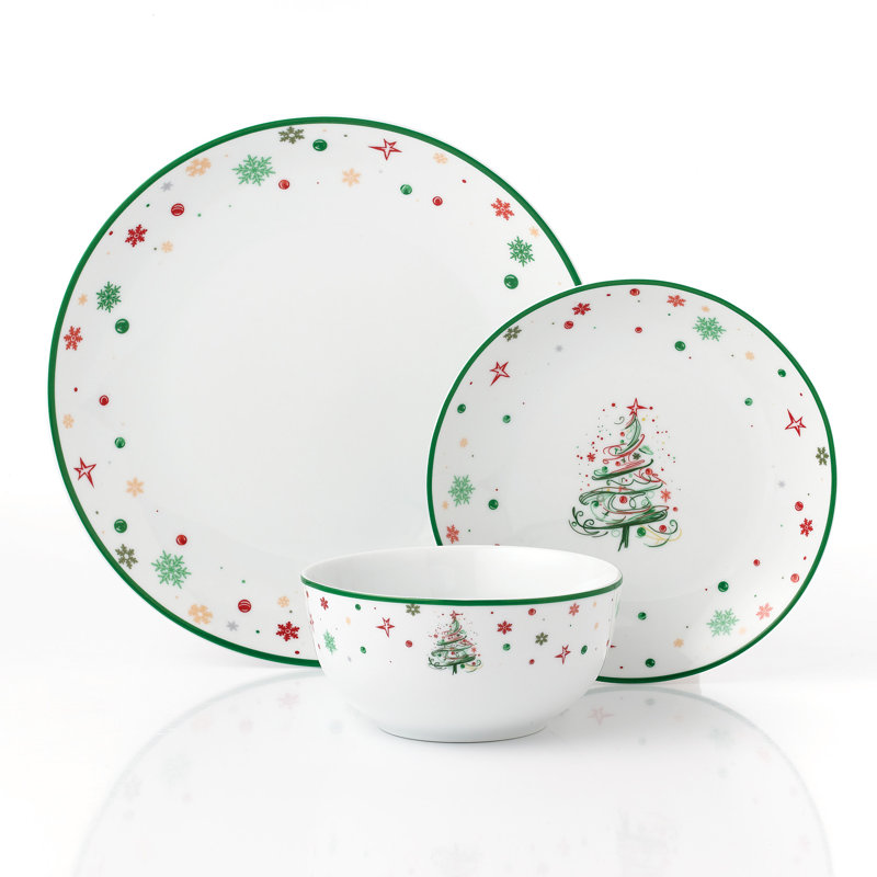 12pc Xmas Tree Dinner Set 