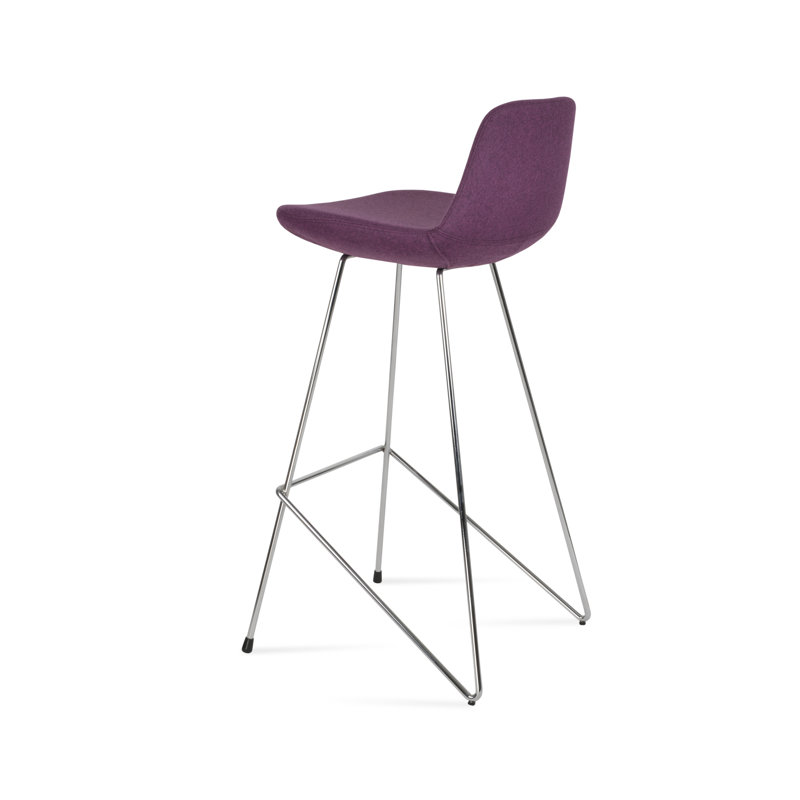 Tabouret de bar et de comptoir pour chat Pera, Tabouret de comptoir (siège d'une hauteur de 24 p, Marron profond