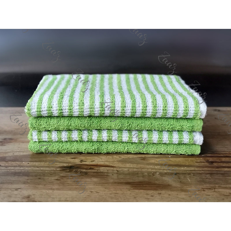 Cotton Stripe Jacquard Tea Towel Kitchen Towel, 8