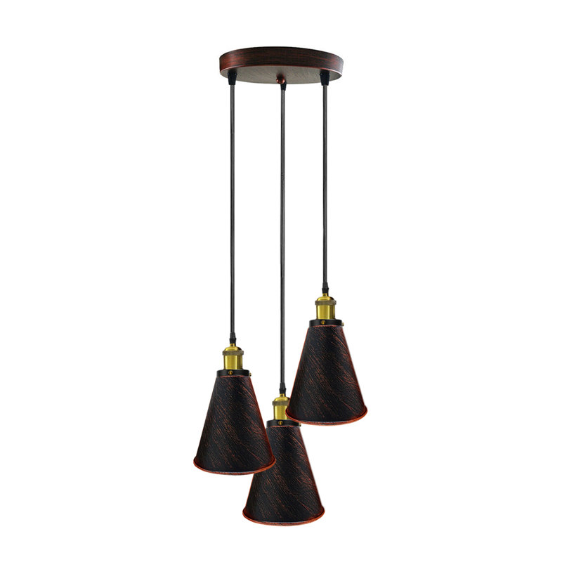 Lombardo 3 - Light Cluster Pendant, Rustic Red