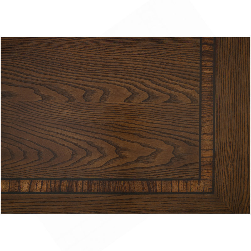 Grand lit-bateau Brix, capitonnage en similicuir classique, brun foncé