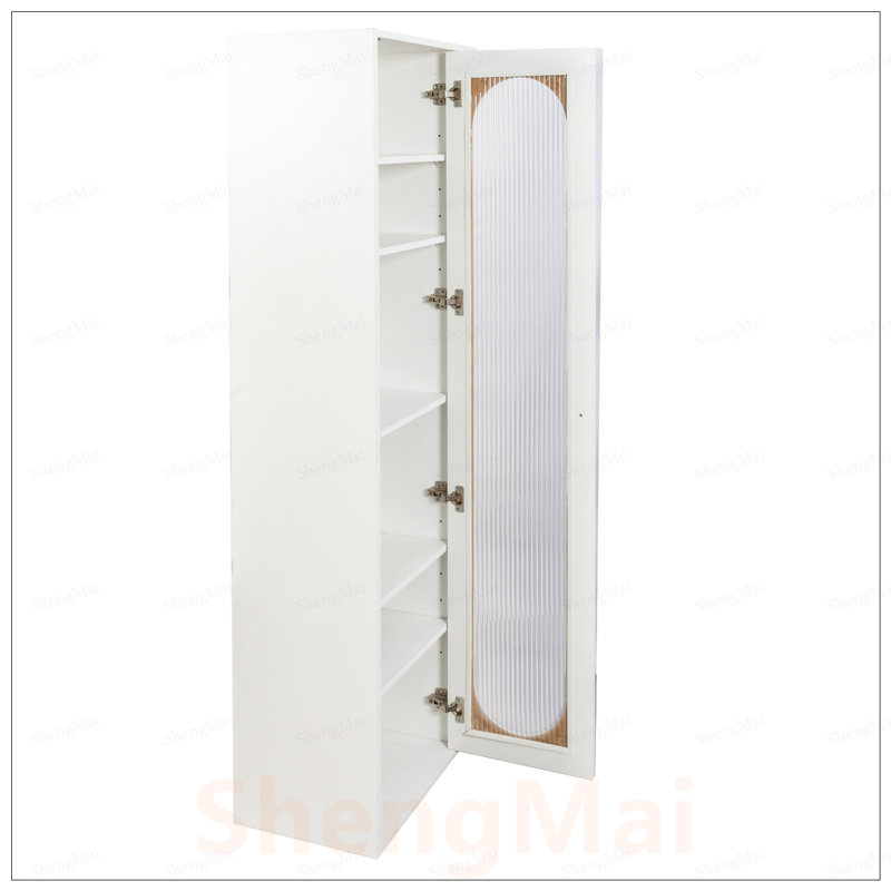 Grande armoire de présentation avec 6 tablettes et porte vitrée pour le rangement du salon, de la cuisine, de la chambre à coucher et du bureau