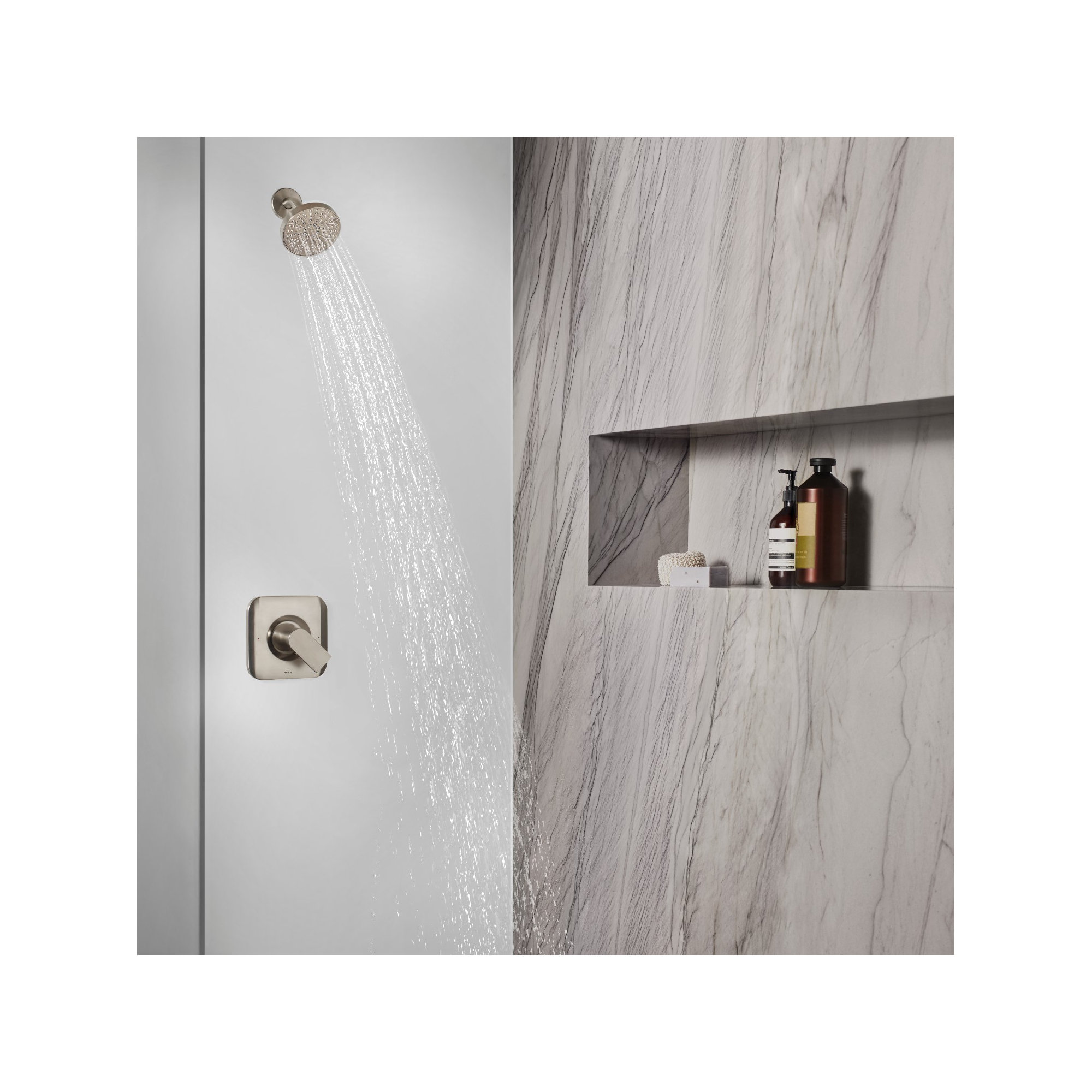 Moen Genta LX Posi-Temp Shower Handle Trim Kit, Valve Required, Brushed Nickel