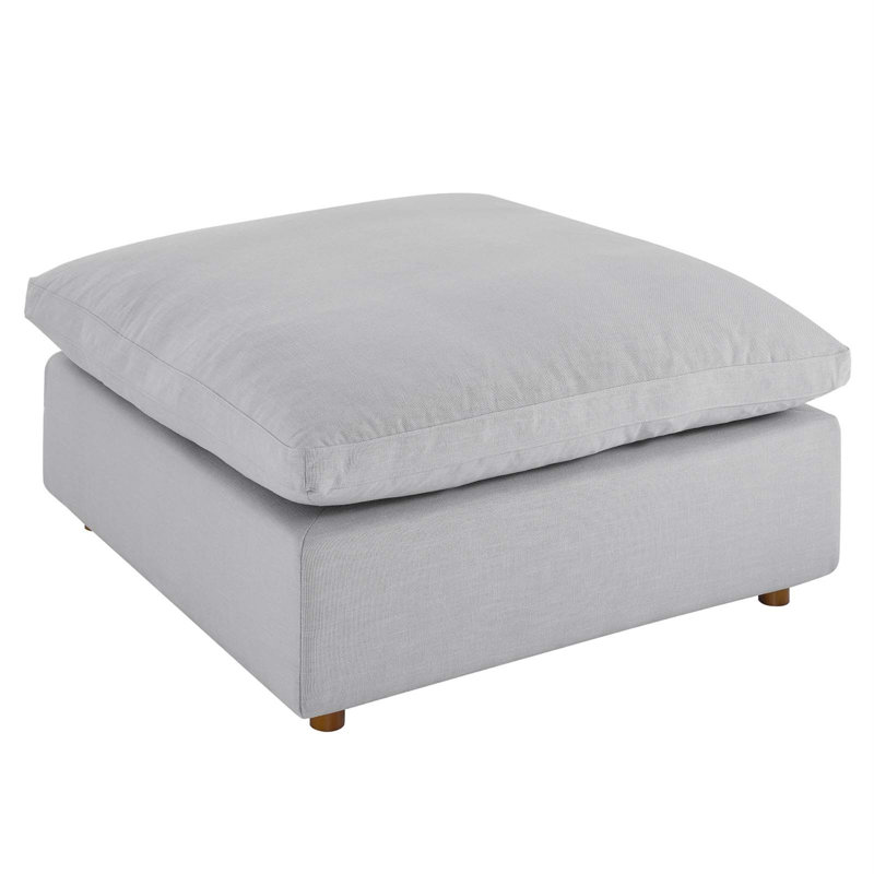 Modway Down-Filled Overstuffed Upholstered Sectional Sofa Ottoman, Light Gray 100% Polyester