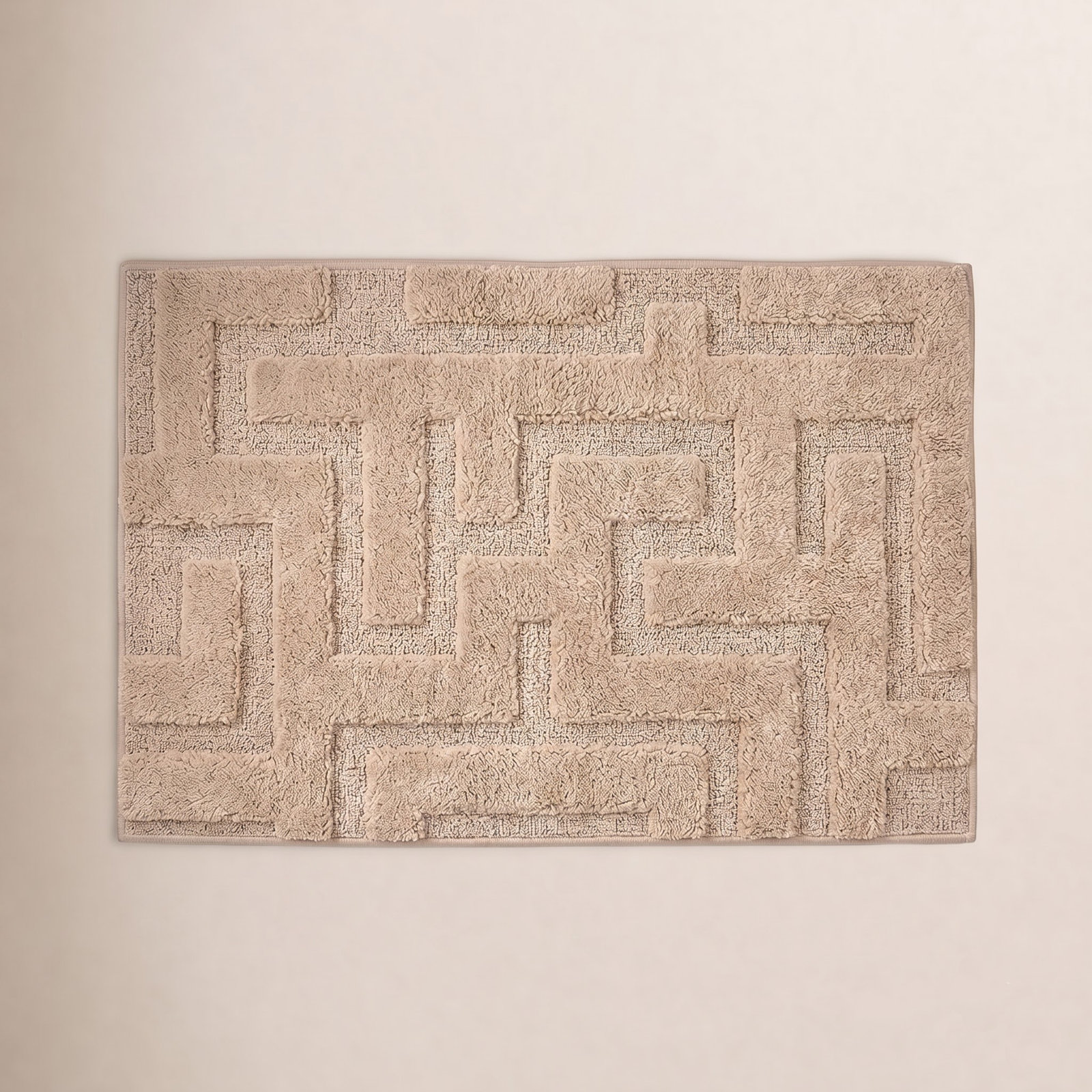 Non-Slip Bath Rug, 16" L x 24" W, Khaki