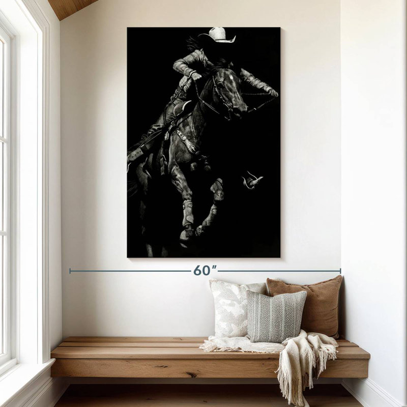 Lelar Scratchboard Rodeo IV, H 51 po x l 34 po