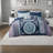 Boho Bedding Sets, Navy Polyester Comforter, Cozy Bedroom Decor