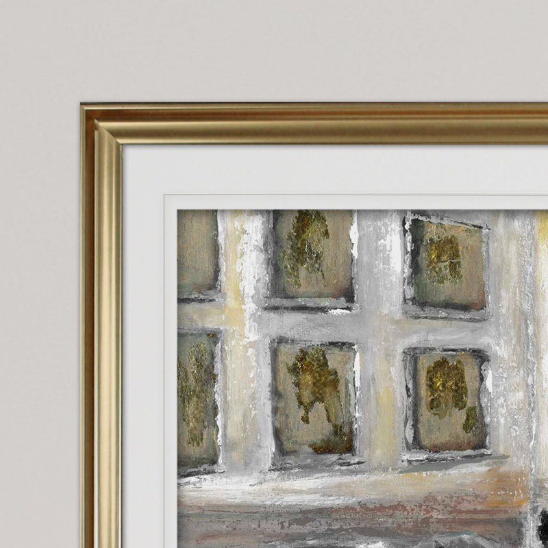 « sunday market », impression, Cadre doré, H 31 po x l 43 po x P 1,5 po