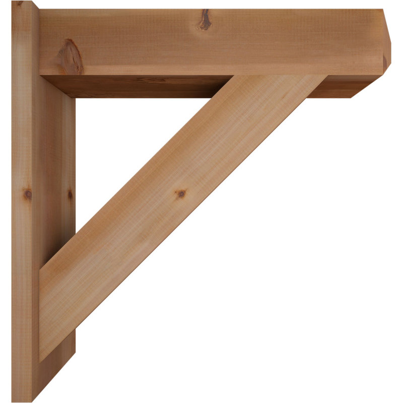 Artisan traditionnel en bois rustique, P 32 po x H 32 po, Cèdre rouge occidental l 7 1/2 po (lisse)