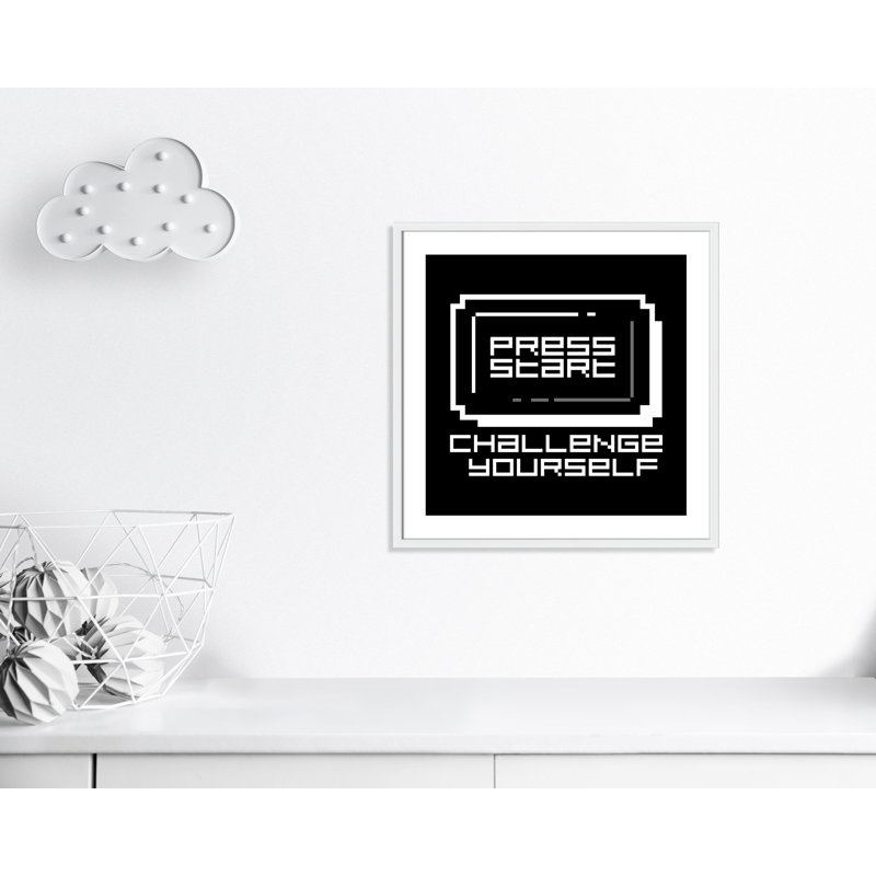Challenge Yourself Sports, Black Box Framed, 27.5" H x 27.5" W x 1.19" D