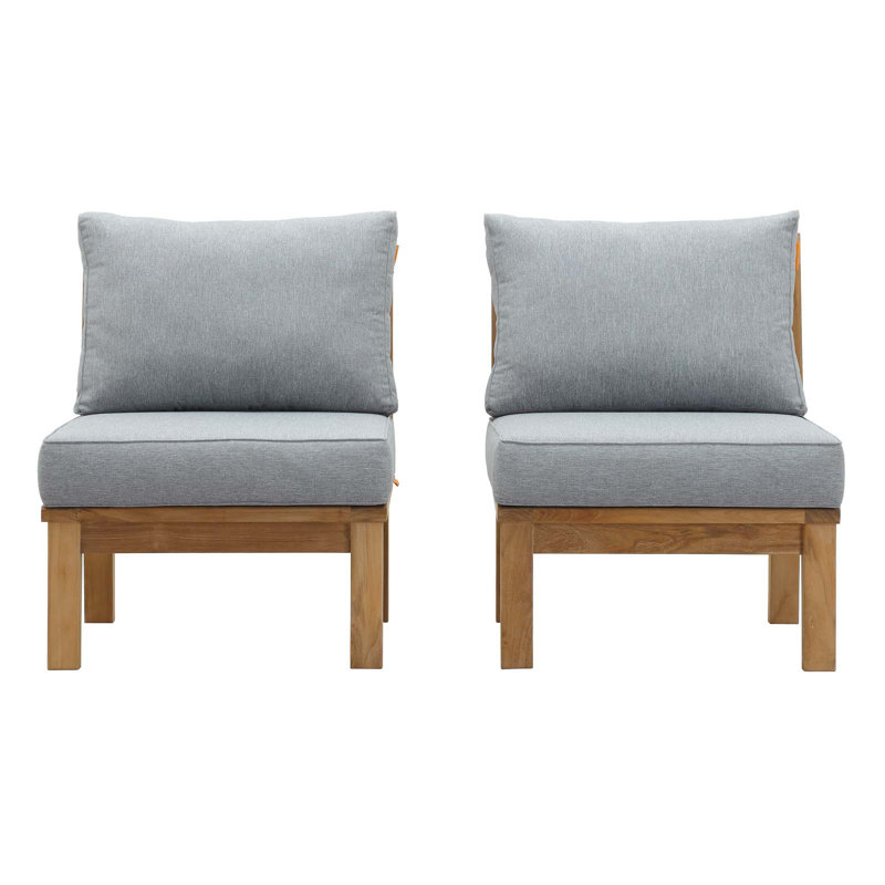 Modway Marina Outdoor Patio Teak Set, Gray
