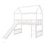 Lit mezzanine simple avec glissade et maisonnette, peu encombrant et sécuritaire pour les chambres de personnes-533666521