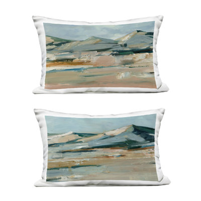 Stupell Industries Desert Mountain Impressions Design by Ethan Harper  Outdoor Printed Pillow (Set of 2)