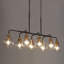 Lustre linéaire pour îlot de cuisine 8 lumières à intensité variable salzmann