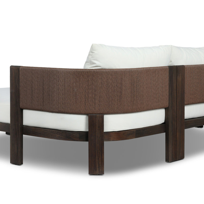 Delancy Outdoor 2PC Sectional-LAF Chaise-Arashi Salt, Right Hand Facing