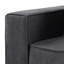 Fauteuil d'appoint gris à dossier gauche