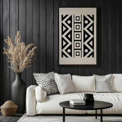 Abstract Heritage I, reproduction sur toile dans un cadre