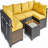 Outdoor Cushion Slipcovers Set for 6-Seater Wicker Rattan Sofa, Durable and Functional-1655250902