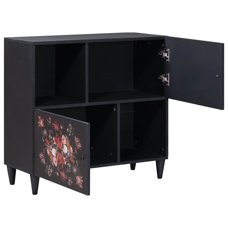Solid Wood Rectangle Accent Cabinet