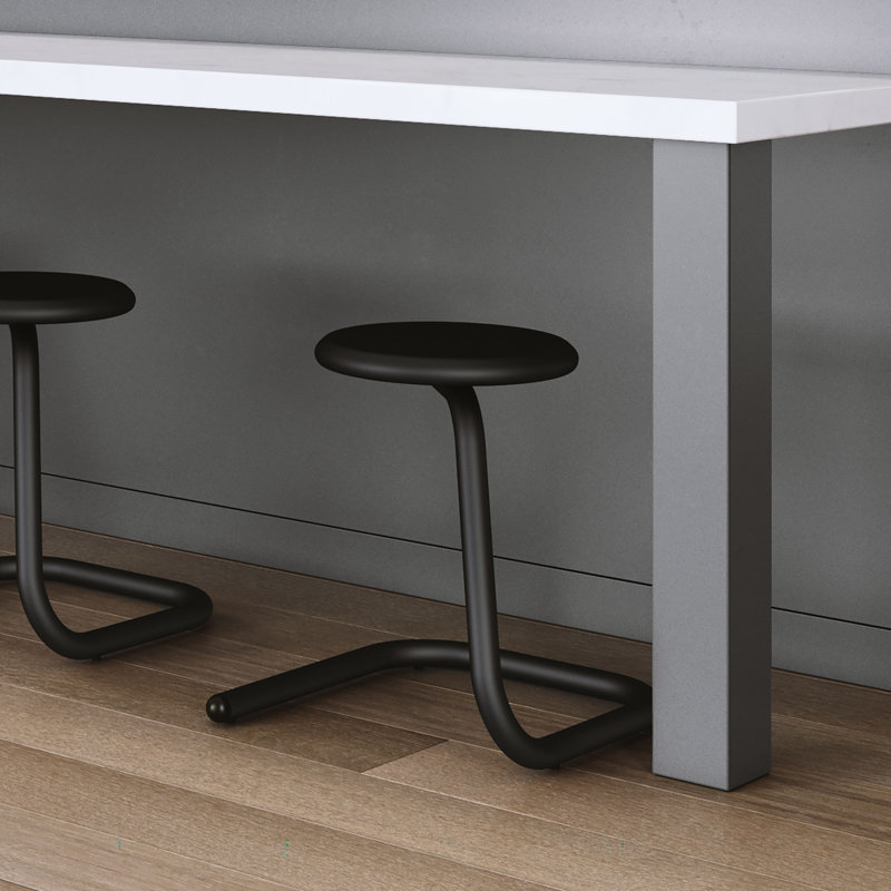 Tabouret en métal 18 po Paperclip70, Noir, noir, noir, noir