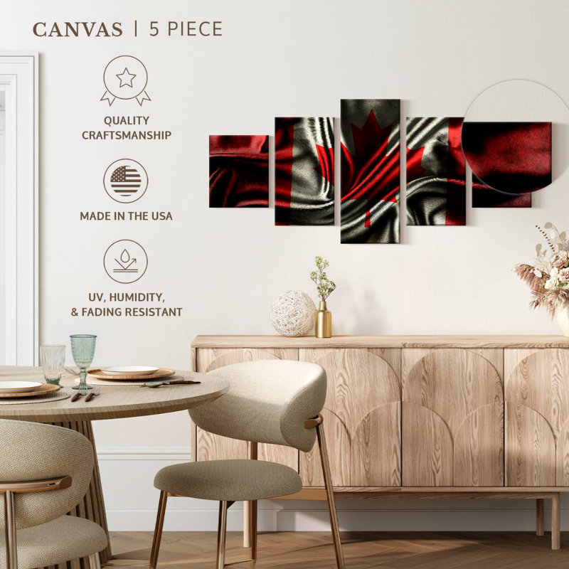 Dark Canada Flag, 24" H x 55" W