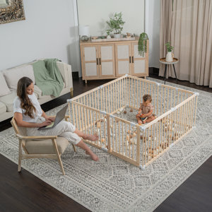 Comfy Cubs Baby Playpen & Baby Gate for Toddler and Babies