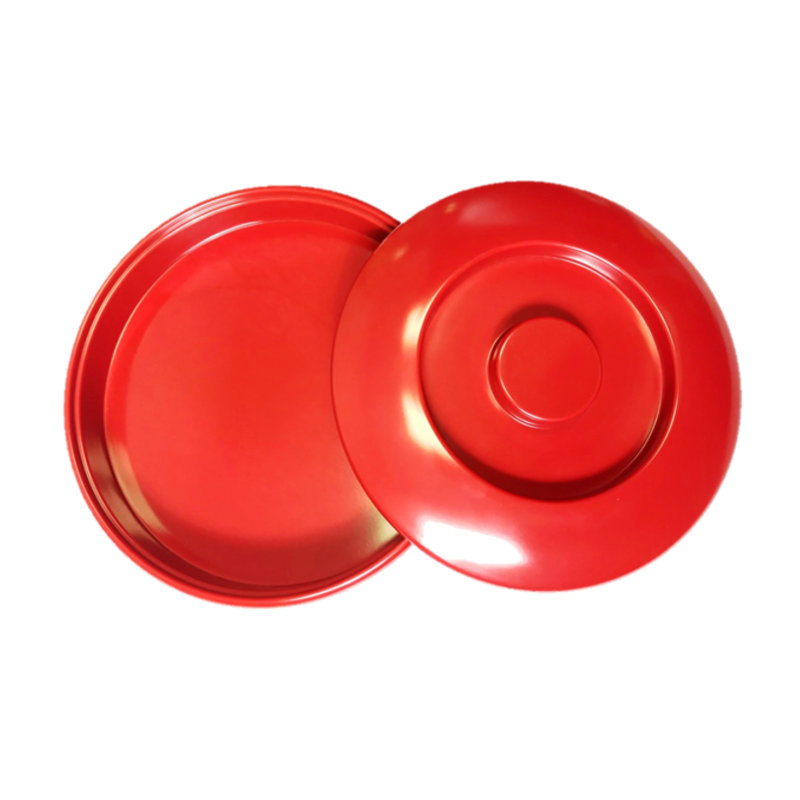 Plat de service en mélamine avec couvercle Nessico, rouge
