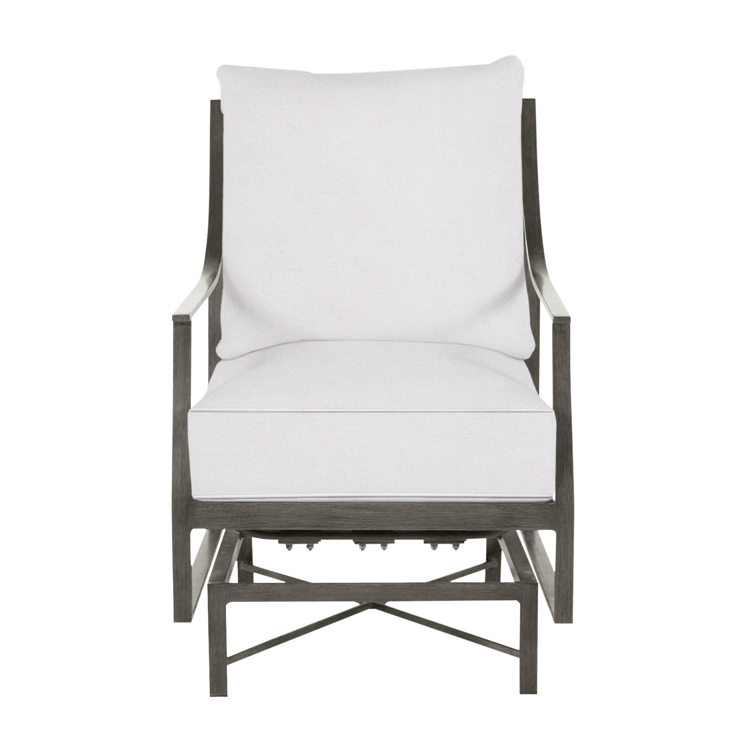 Monaco Patio Lounge Chair, Welt, Snow Sunbrella® Linen, Slate Gray