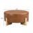 Theo Modern PU Leather Round Cocktail Ottoman