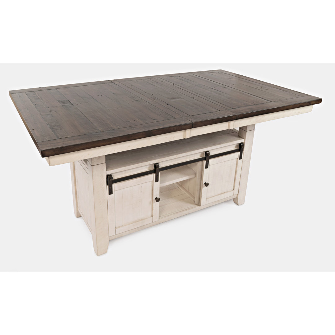 Hebden Extendable Pine Solid Wood Top Dining Table Laurel Foundry Modern Farmhouse® 